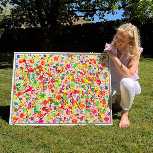 FLUO BEATS Co., painting by Camille De Mûelenaere
